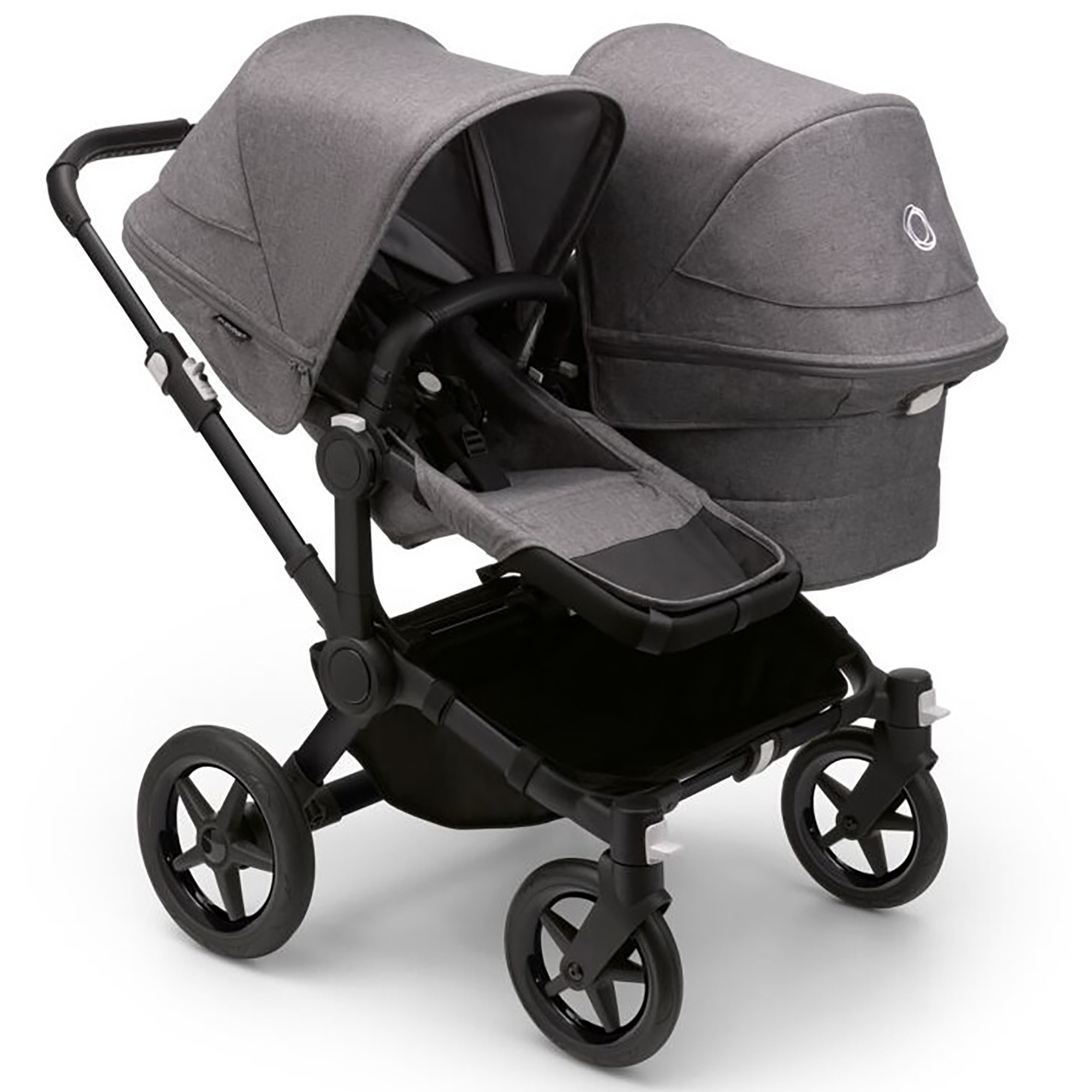 Bugaboo donkey duo grey melange black frame on sale